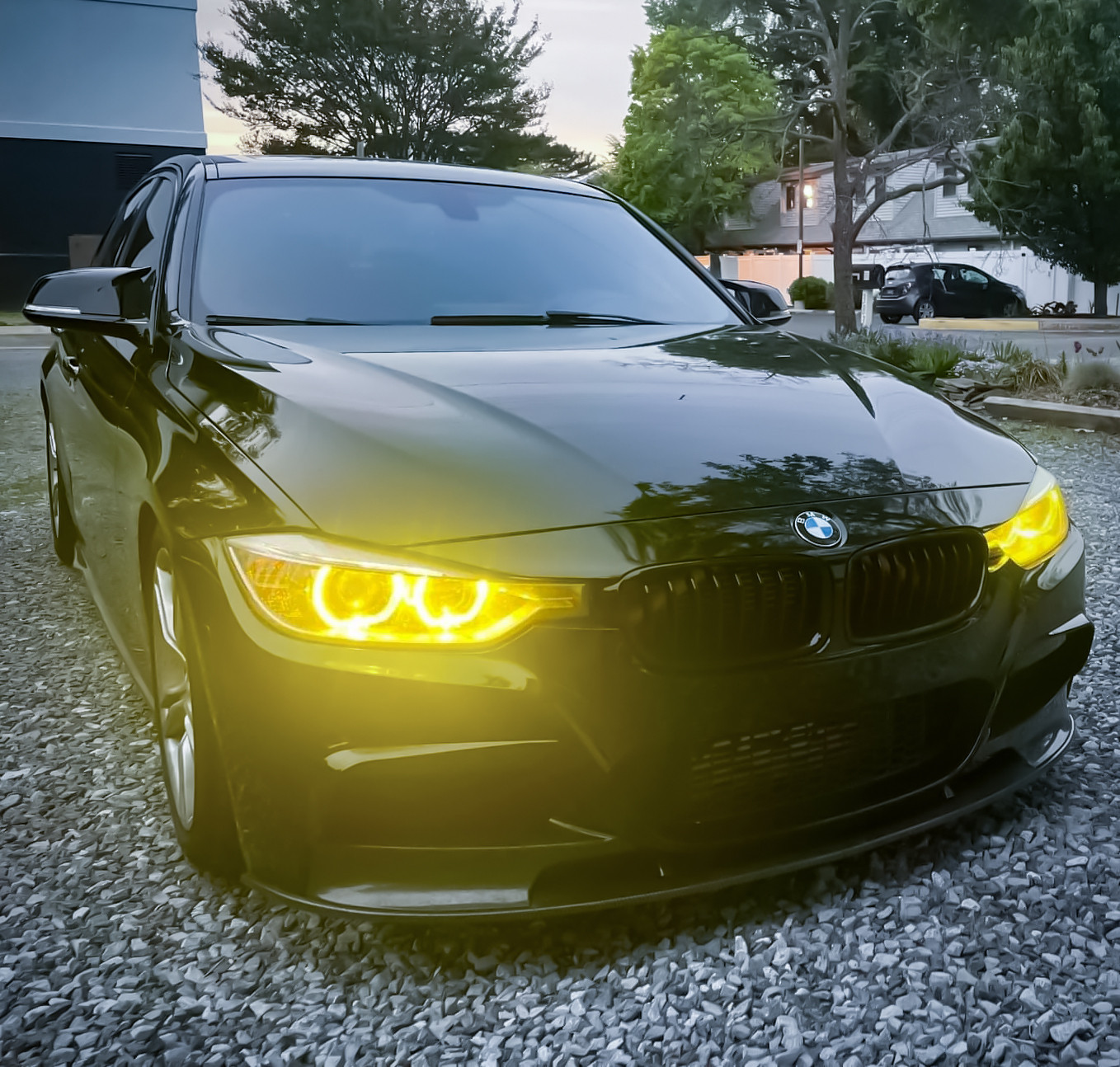 2012-2019 BMW 3 Series F30 CSL Style Yellow DRL LED Headlights