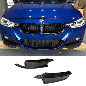 2012-2018 BMW 3 Series F30/F31 Carbon Fiber Front Bumper Splitters Extended