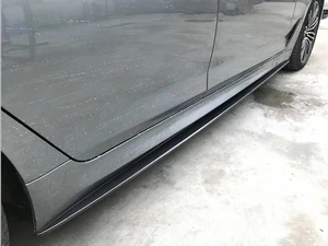BMW G30 5 Series Carbon Fiber M Performance Style Side Skirt Add-on Lip Extensions