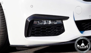 2017-2020 BMW G30 5 Series Carbon Fiber Front Bumper Trim Splitter Overlay (M Sport) 2017-2020 BMW G30 5 Series Carbon Fiber Front Bumper Trim Splitter Overlay (M Sport)