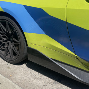 BMW G80/G82/G83 M3 M4 Carbon Fiber M Performance Style Side Skirt Add-on Lip Extensions BMW G80/G82/G83 M3 M4 Carbon Fiber M Performance Style Side Skirt Add-on Lip Extensions