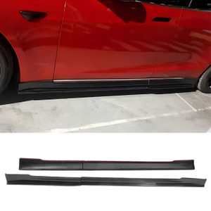 2014-2020 Tesla Model S Carbon Fiber R-Style Side Skirt Extensions