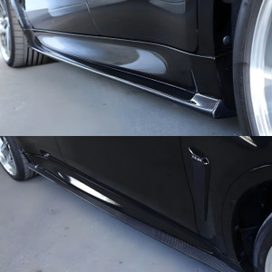 BMW X5 & X6 (F15/F16) Carbon Fiber 3D Style Side Skirt Add-on Lip Extensions