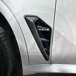 BMW X5 & X5M (G05 F95) Dry Carbon Fiber Side Fender Vent Trim Covers | New Version