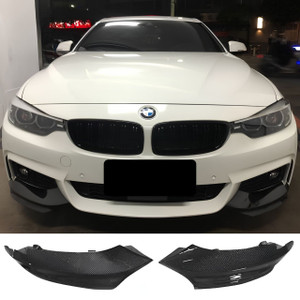 BMW F32 F33 F36 M Sport P Style Carbon Fiber Front Bumper Splitter Lip (2pcs)