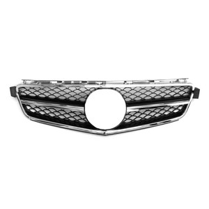 2008-2011 Mercedes Benz C63 AMG Style Chrome Middle - Black Gloss Net -  Front Grille - W204 - Monaco Motorsports 2008-2011 Mercedes Benz C63 AMG Style Chrome Middle - Black Gloss Net -  Front Grille - W204 - Monaco Motorsports