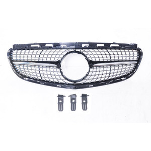 2014-2016 Mercedes Benz E-Class Diamond Style Front Grille  W212 -Silver- Monaco Motorsports 2014-2016 Mercedes Benz E-Class Diamond Style Front Grille  W212 -Silver- Monaco Motorsports