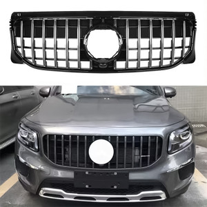 2020-2024 Mercedes Benz GLB Class GTR Front Silver Grille Installed W274 2020-2024 Mercedes Benz GLB Class GTR Front Silver Grille Installed W274