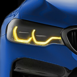 2017-2020 BMW G30 530i 540I M5 Adaptive LED Headlight Yellow DRL Set installed Zoom - Monaco Motorsports 2017-2020 BMW G30 530i 540I M5 Adaptive LED Headlight Yellow DRL Set installed Zoom - Monaco Motorsports