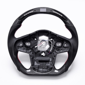2019-2023 Toyota Supra A90 MKV LED Carbon Fiber Leather Racing Revolve Steering Wheel -Monaco Motorsports (2)