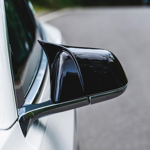 Tesla Model 3 Gloss Black M Style V2 Mirror Cover Overlays - Monaco Motorsports Tesla Model 3 Gloss Black M Style V2 Mirror Cover Overlays - Monaco Motorsports