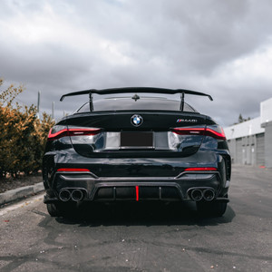 BMW G22 430i M440i Carbon Fiber KB Style Splitter Set and Diffuser with LED Brake Light