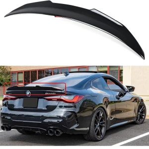 2021+ BMW 4 Series 430i M440i G22 M4 Gloss Black PSM Style Rear Spoiler Wing G82