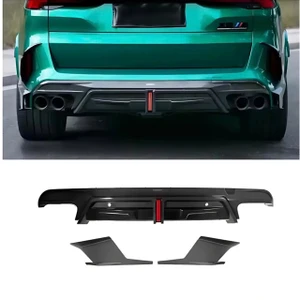 2020+ BMW X5M X6M (F95/F96) Carbon Fiber SQ Style 3-Piece Rear Diffuser