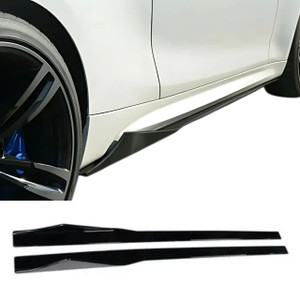 BMW F87 M2 Gloss Black MTC Style Side Skirt Add-on Lip Extensions