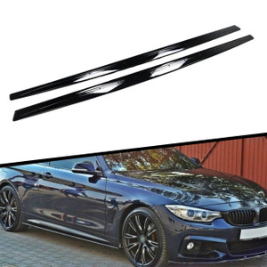 BMW 4 Series F32 F33 F36 Gloss Black M Performance Style Side Skirts