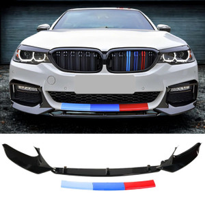 2017-2020 BMW G30 5 Series Gloss Black M5 Style 6 Piece Front Lip Set