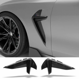 BMW M8 F91 F92 F93 Carbon Fiber Fender Vent Trim Set