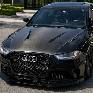 2009-2016 Audi A4 S4 RS4 Carbon Fiber V Style Hood | B8 B8.5