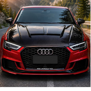 2014-2020 Audi A3 S3 RS3 Carbon Fiber TK Style Hood | 8V 8V.5