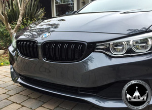BMW F30/F31 3 Series Dual Slat Grilles (Gloss Black/Tri-Color/Carbon Fiber)