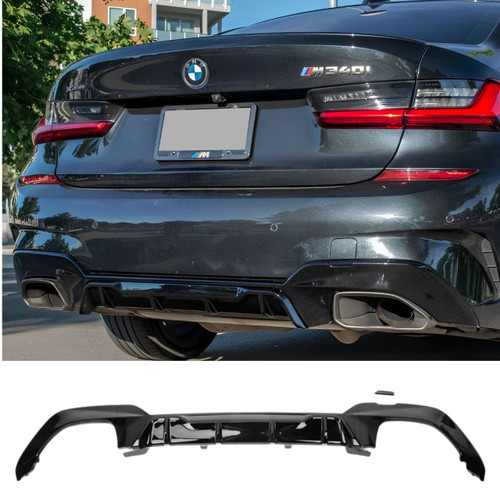 2019-2022 BMW G20 330i/M340i 3 Series Gloss Black M Performance Style Diffuser