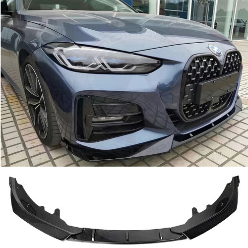 BMW G22/G23 430i M440i V2 Style Carbon Fiber Front Lip + Splitters