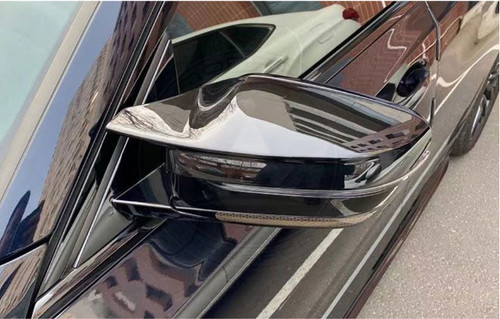 BMW 8 Series 840i M850i M Style Gloss Black Replacement Mirror Covers (V2)