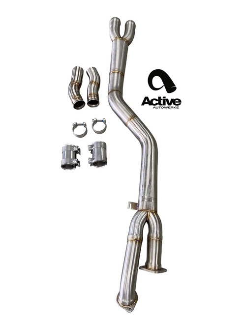 Active Autowerke 2021+ BMW G80 M3 and G82 M4 Signature Single Mid-Pipe with G-Brace