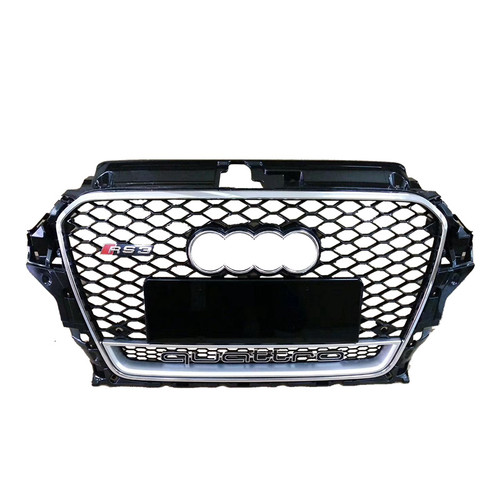 2014-2016 Audi RS3 Honeycomb Grille with Quattro in Lower Mesh | 8V A3/S3