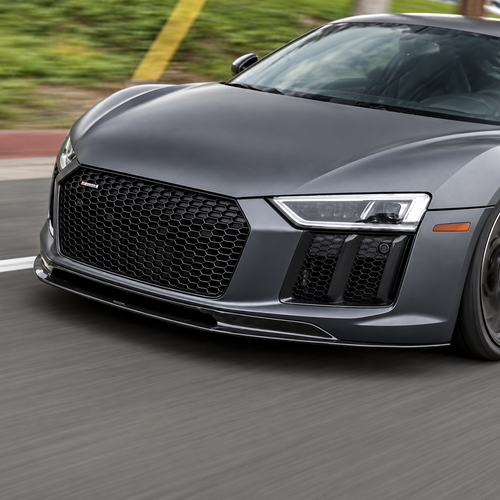 2016-2019 Audi R8 Carbon Fiber V Style Front Lip | MK2 (Gen2)