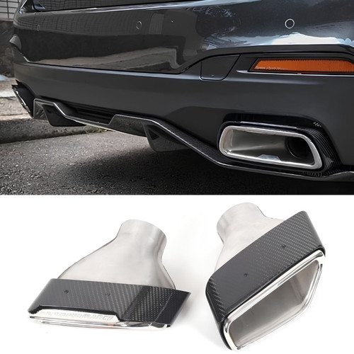 BMW 5 Series G30 M Performance Carbon Fiber Square Exhaust Tips