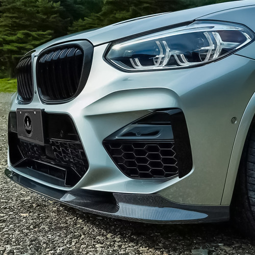 2019-2021 BMW X3M & X4M F97 F98 Carbon Fiber 3D Style Front Lip - Installed 2 - Monaco Motorsports