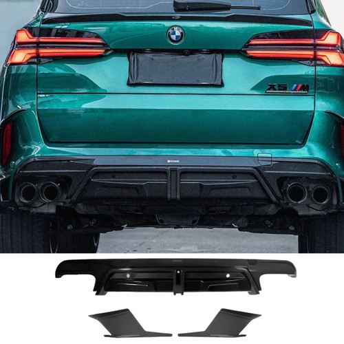 2020+ BMW X5M X6M (F95/F96) Carbon Fiber SQ Style 3-Piece Rear Diffuser