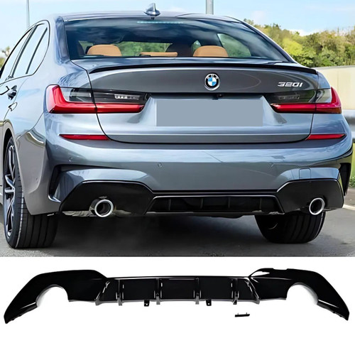 2019-2022 BMW G20 330i/M340i 3 Series Gloss Black SP Style Diffuser