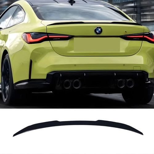 2021+ BMW M4 & 4 Series (G82/G22) Gloss Black V Style Trunk Spoiler