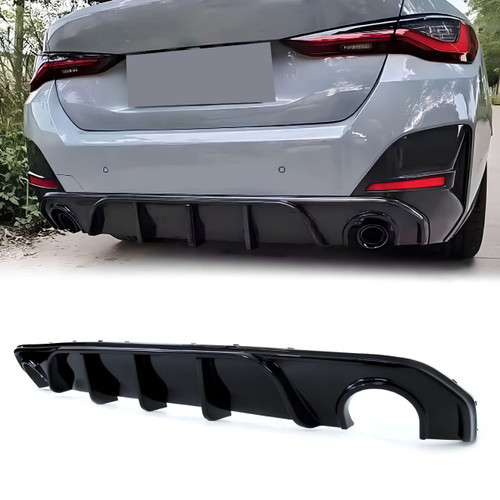 BMW G26 430i M440i Gloss Black M Performance Style Rear Diffuser