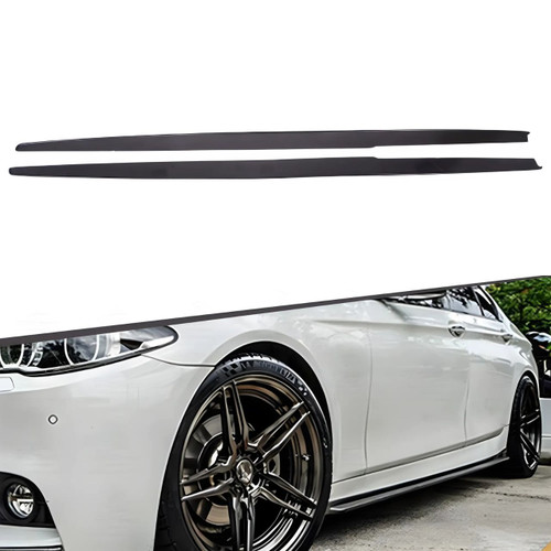 BMW F10 M5 & 5 Series Gloss Black M Performance Style Side Skirt add-on Lip Extensions