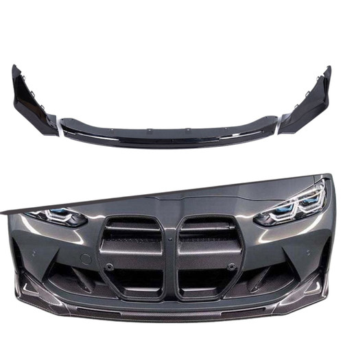 BMW G80/G82/G83 M3 M4 Gloss Black V Style Front Lip & Splitters Set