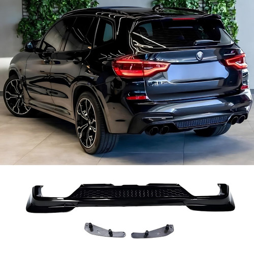 2018-2021 BMW X3 G01 Gloss Black  M Style Rear Diffuser