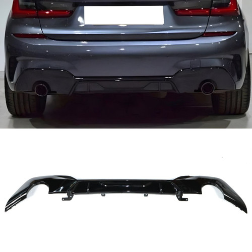 2019-2022 BMW G20 330i/M340i 3 Series Gloss Black M Performance Style V2 Diffuser