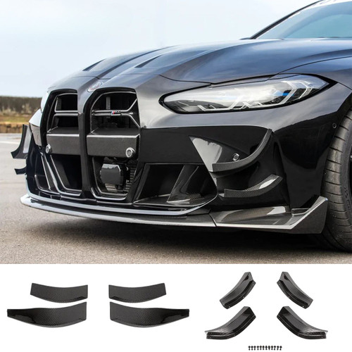 BMW G80/G82/G83 M3 M4 Carbon Fiber GT4 Style Front Bumper Canards