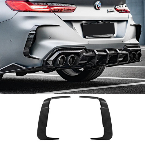 BMW M8 (F91/F92/F93) Carbon Fiber SQ Style Rear Bumper Canards
