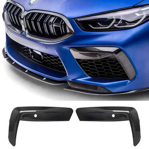 BMW M8 (F91/F92/F93) Carbon Fiber OEM Style Front Bumper Upper Canards
