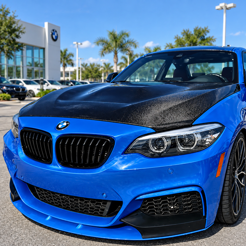 2014-2021 BMW M2 2 Series F22 F23 F87 Carbon Fiber GTS Style Vented Hood