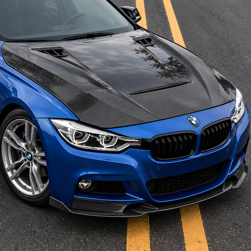 2012-2018 BMW F30 3 Series Carbon Fiber MBJ Style Vented Hood
