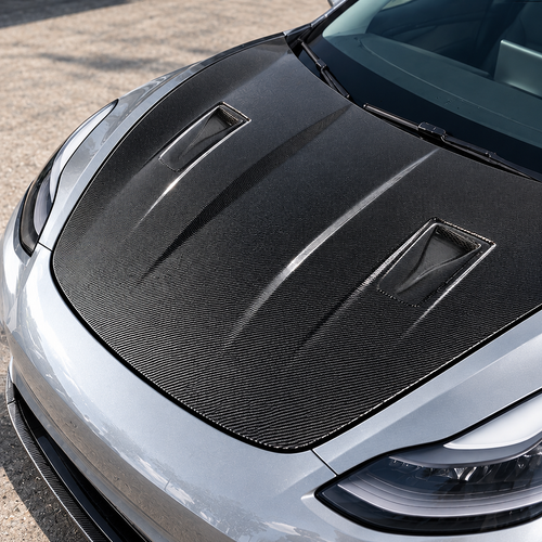2017-2023 Tesla Model 3 Carbon Fiber RS Style Vented Hood