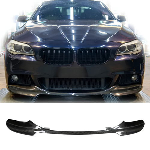 BMW F10 5 Series V1 Style Carbon Fiber Front Lip (M Sport)