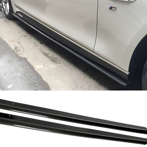 BMW F10 M5 & 5 Series Carbon Fiber DTM Style Side Skirt Add-on Lip Extensions