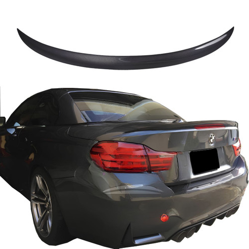 BMW M4/4 Series Convertible F83 F33 Carbon Fiber Performance Style Rear Trunk Spoiler